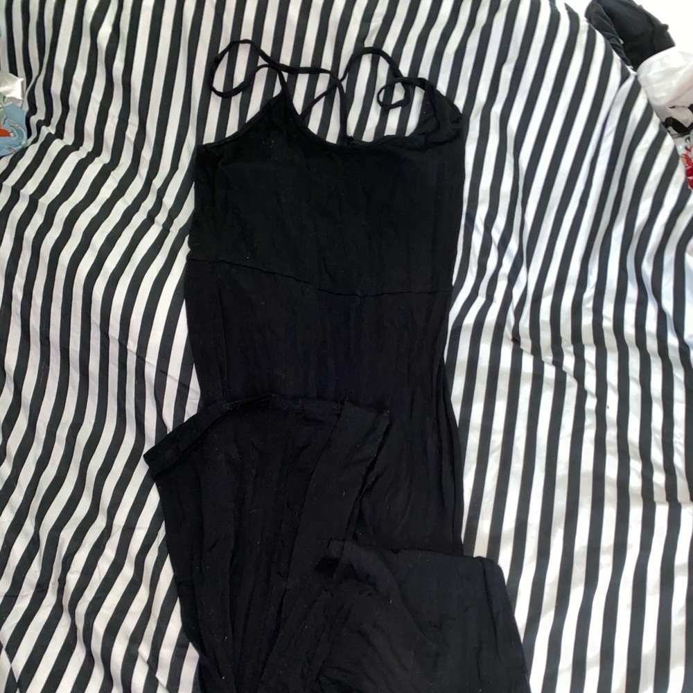 Spaghetti strap wide leg jumpsuit